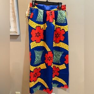 Afibi Vibrant African Print Maxi Skirt – Size L (NWT)
